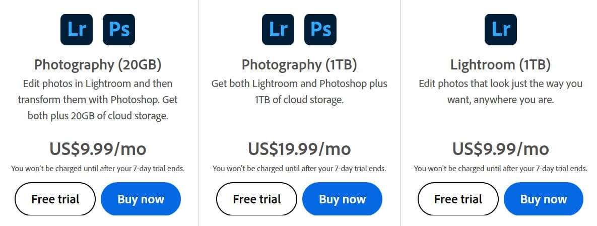 قیمت Adobe Lightroom