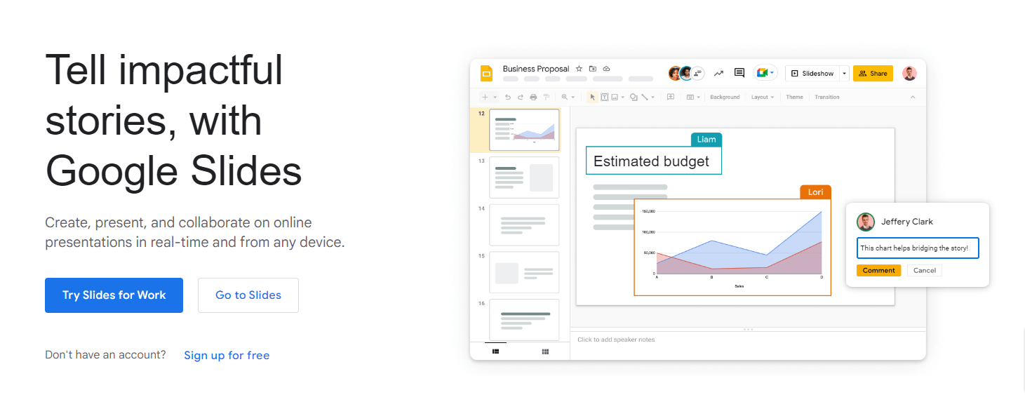 หน้าปกของ Google Slides