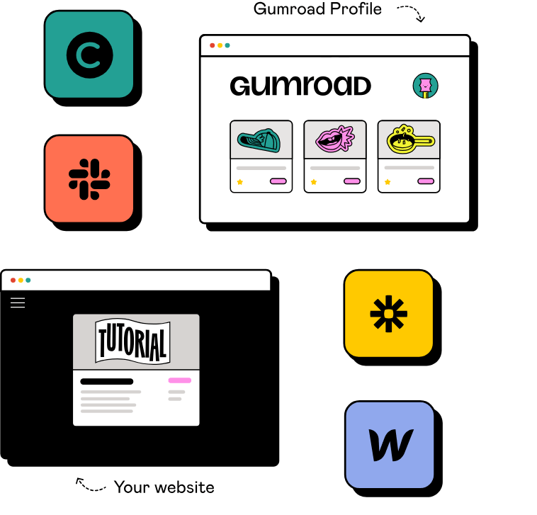 Gumroad customizable options