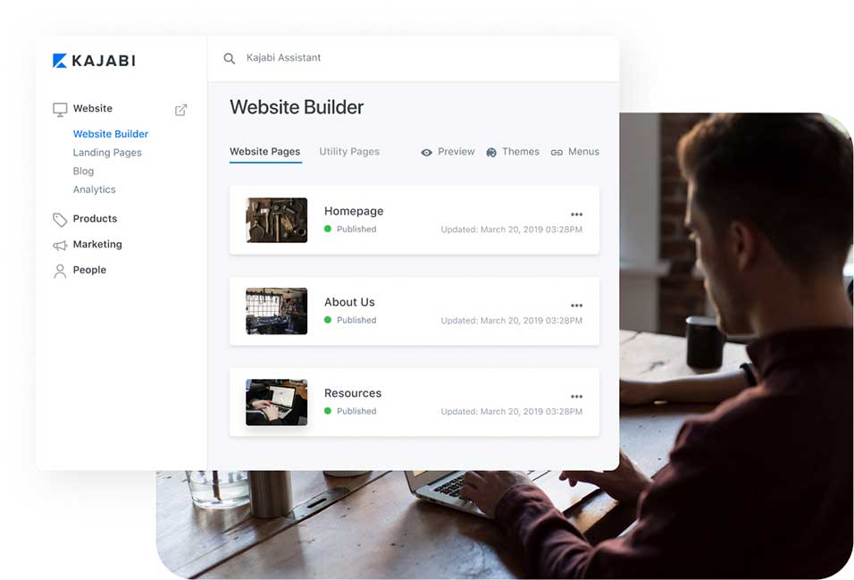 Kajabi website builder