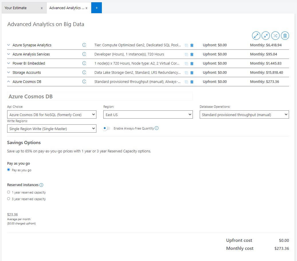 Microsoft azure pricing