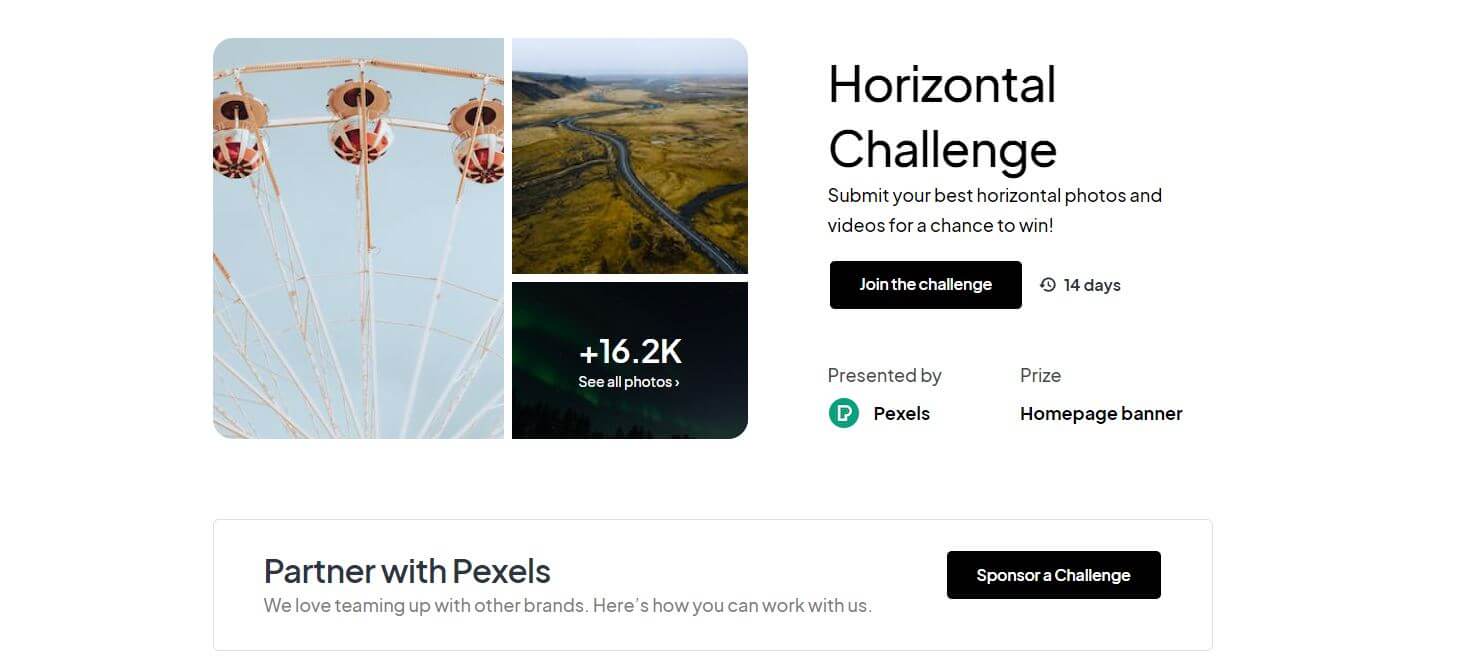 Pexels challenges