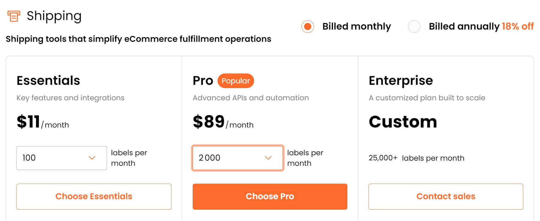 AfterShip Shipping pricing