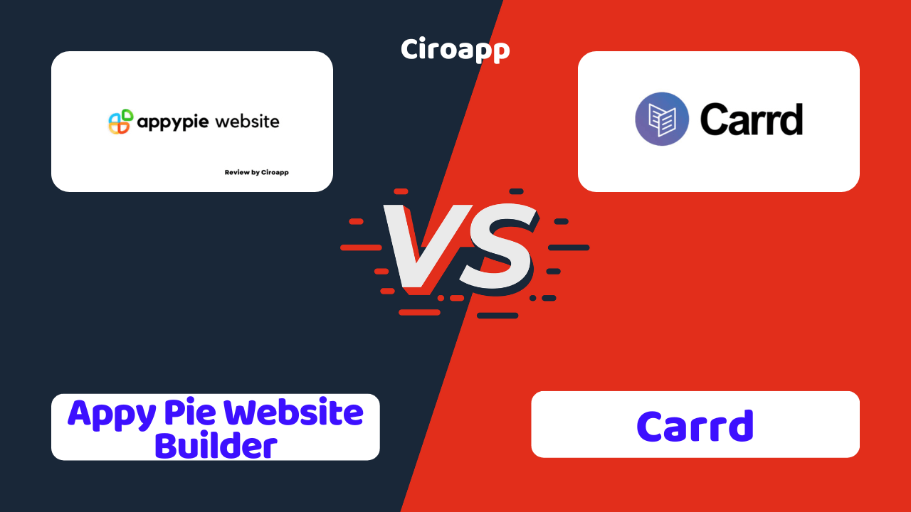 Appy Pie Web Sitesi Oluşturucu vs Carrd