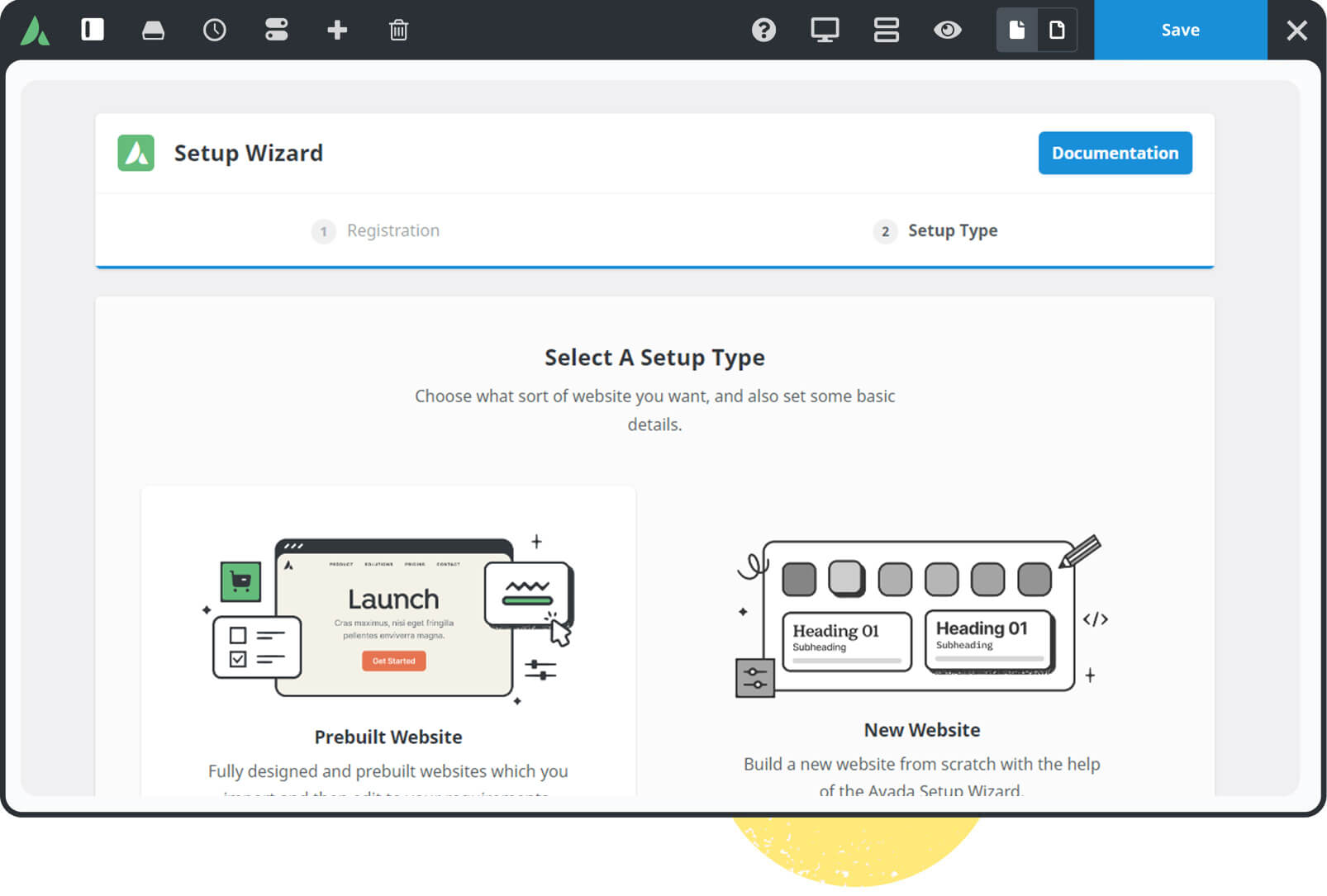 Asistente de configuración de Avada