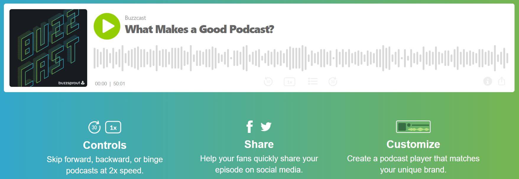 Buzzsprout podcast player