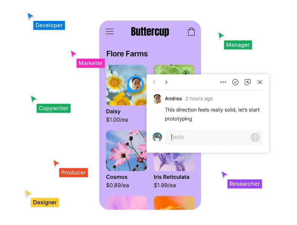 Fonctionnalités de collaboration de Figma