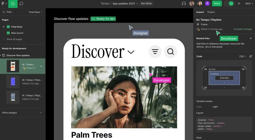 mode pengembang Figma