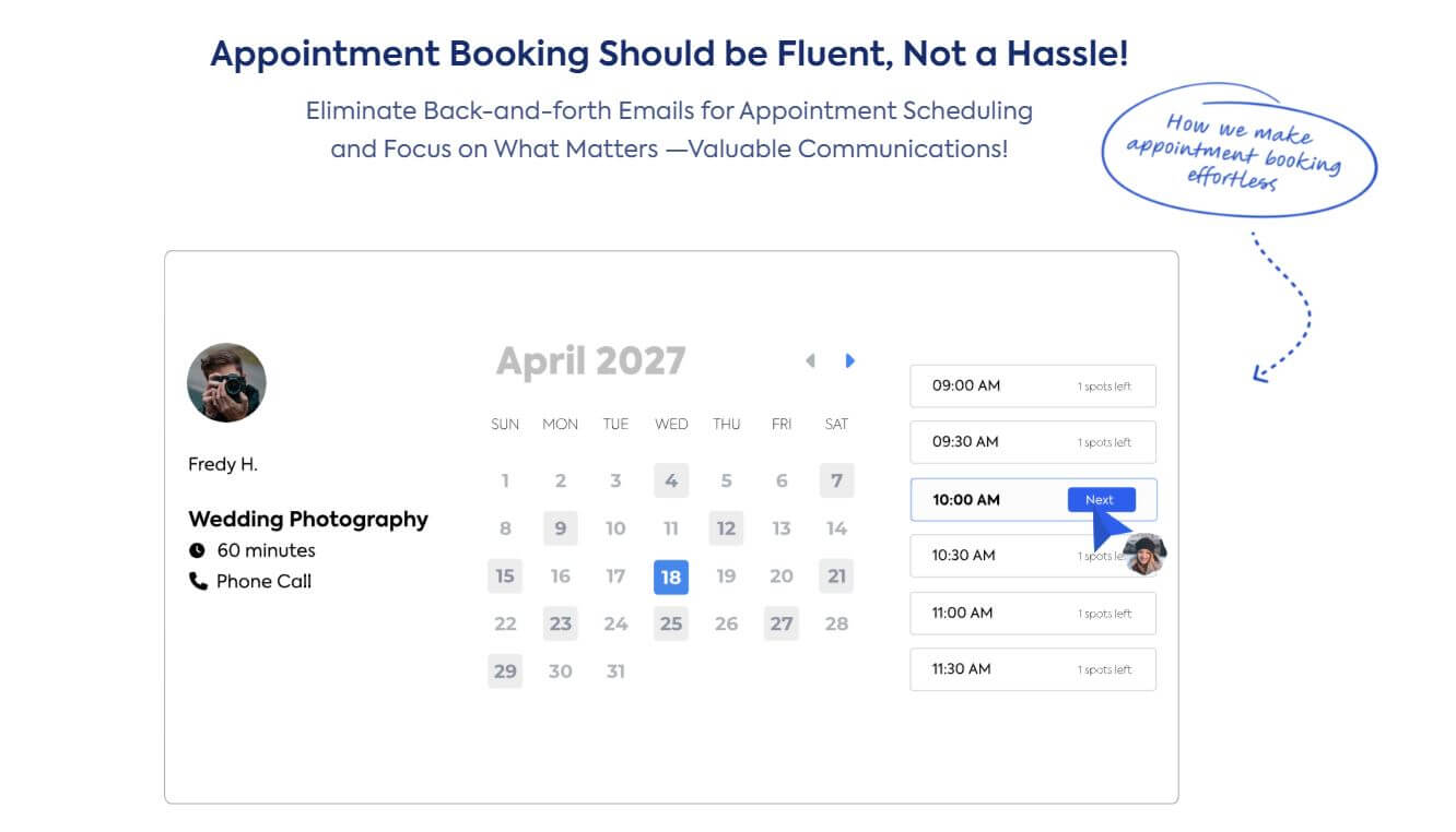 Главная страница FluentBooking