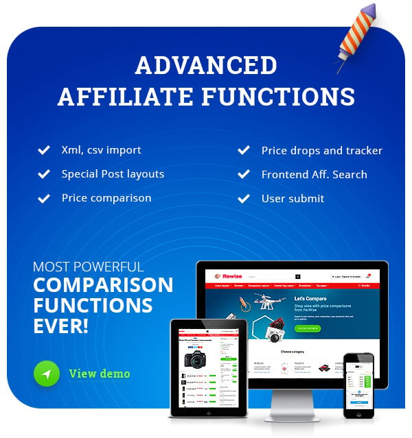 Funkce affiliate REHub