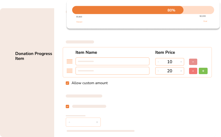 Montant de donation personnalisé Paymattic