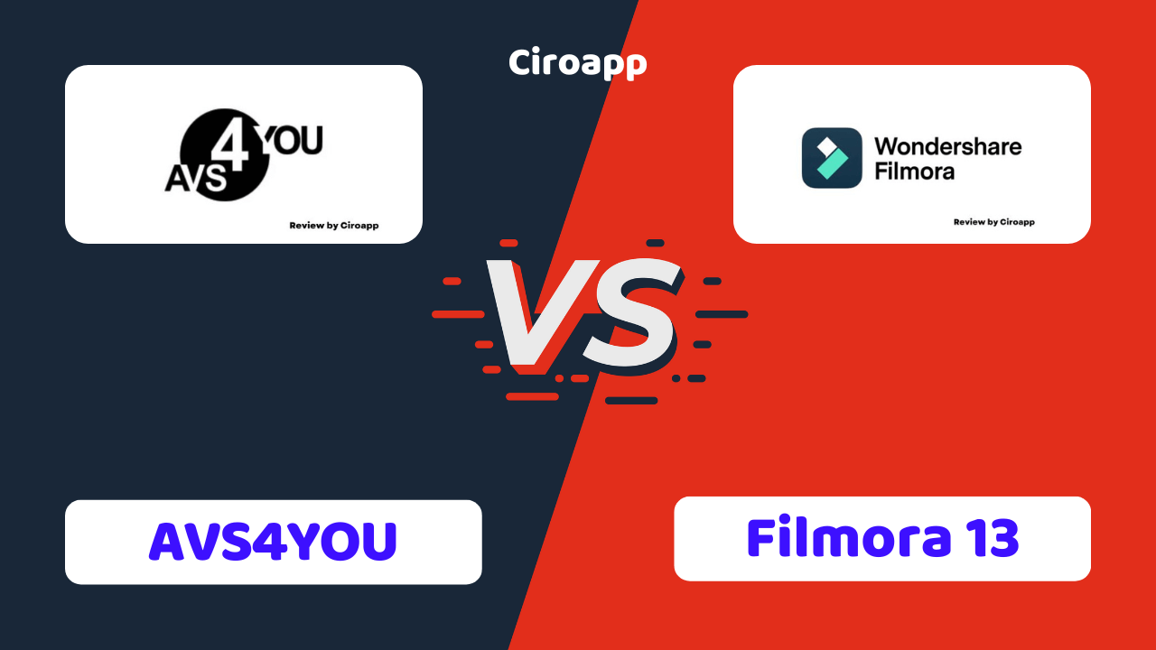 AVS4YOU vs Filmora 13