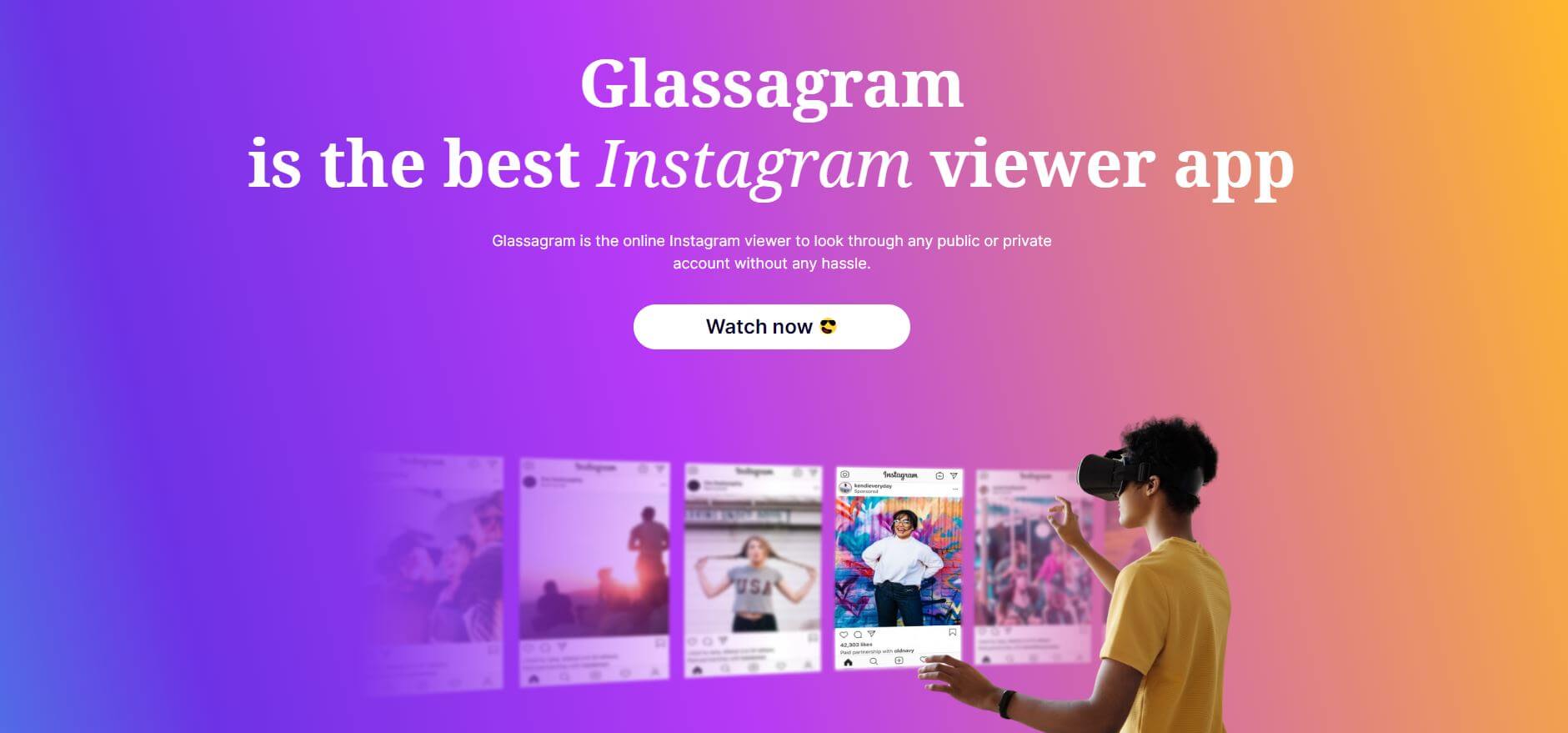 Главная страница Glassagram