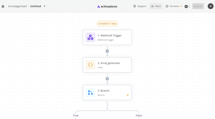 ActivePieces рабочий процесс