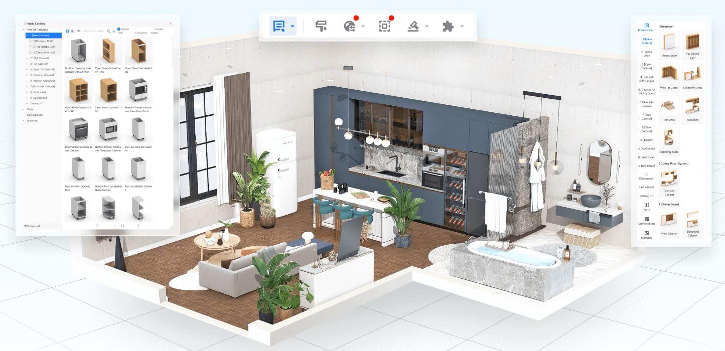 Coohom keuken en badkamer ontwerp