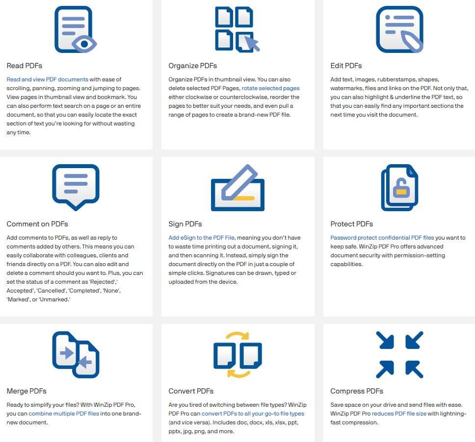 WinZip pdf management