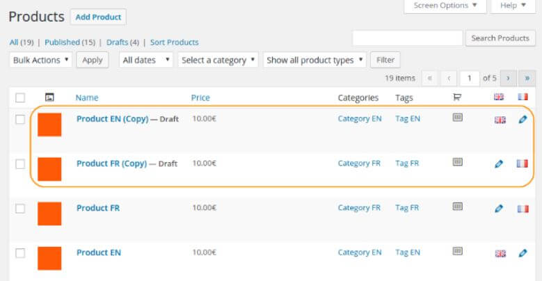 Polylang woocommerce capabilities