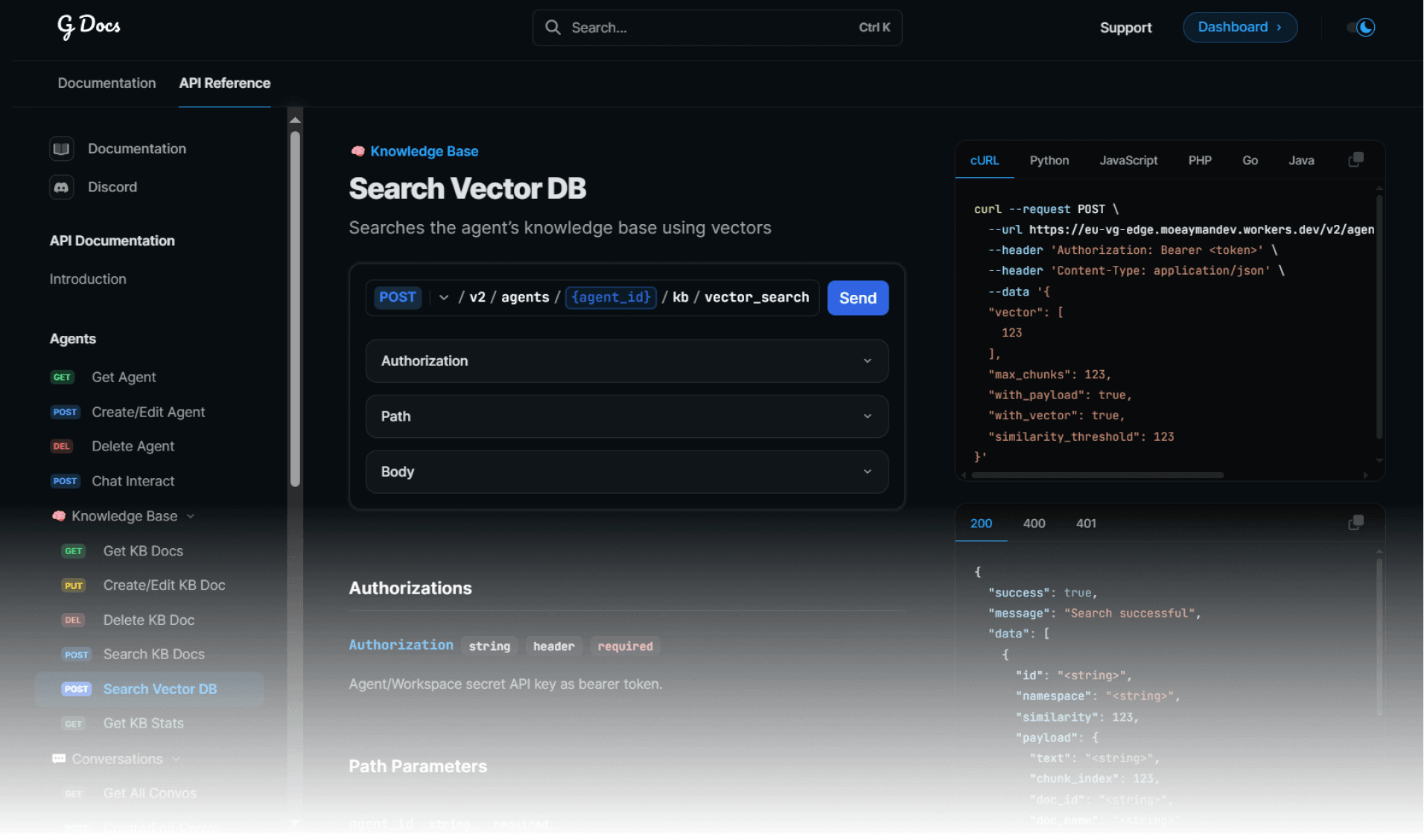 Voiceglow api